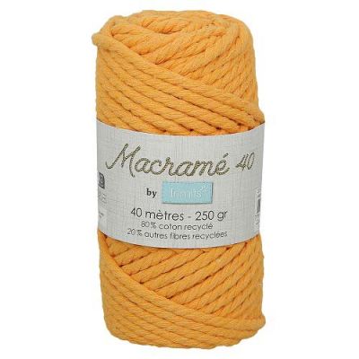 Cordon Coton Macramé 40m - Jaune