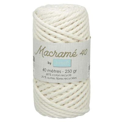 Cordon Coton Macramé 40m - Ecru