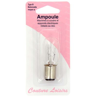 Ampoule de rechange pour machine à coudre à baîonnette moyenne