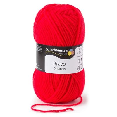 Pelote de fil à tricoter Schachenmayr Bravo 50g - Rouge