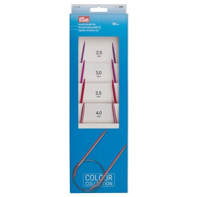 Set de 4 aiguilles à tricoter circulaires Prym 2,5 à 4 mm