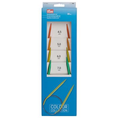 Set de 4 aiguilles à tricoter circulaires Prym 4,5 à 7 mm