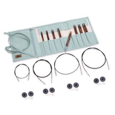 Set d&#039;aiguilles à tricoter circulaires Prym Natural - 3.5 à 8