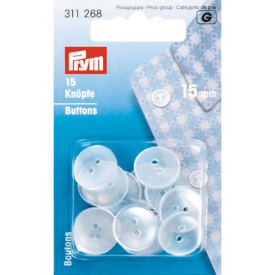 Boutons de blouse ou pyjama Prym effet nacre - 15 mm