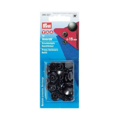 Recharge pour boutons pression anorak 15mm Prym Noir