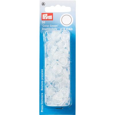 Prym 30 Boutons pression Color Snap transparent mat 12,4 mm