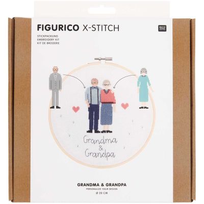 Kit Broderie Figurico mamie&amp; papi - Rico Design