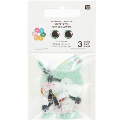 Lot de 6 Yeux de sécurité 9 mm Ricorumi - Rico Design
