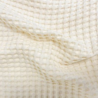 Tissu Nid d&#039;abeille XL uni Ecru - Par 10 cm