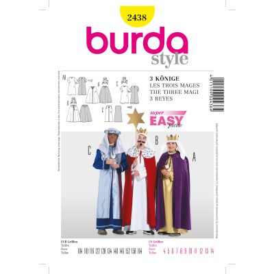 Patron Burda 2438 Les Rois Mages