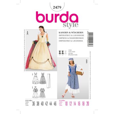 Patron Burda 2479 Impératrice et Lavandière