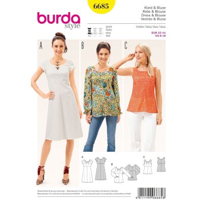 Patron Burda 6685 Robe et Blouse
