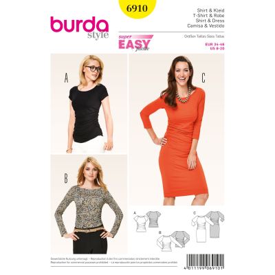 Patron Burda 6910 T-shirt et robe
