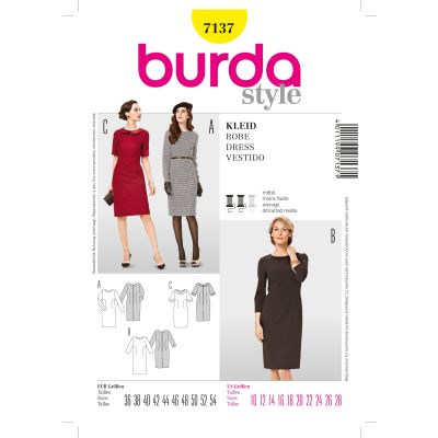 Patron Burda Cousu Main 7137 Robe
