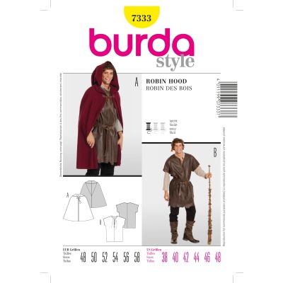 Patron Burda 7333 Robin des bois
