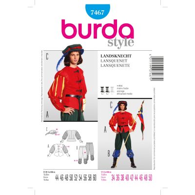 Patron Burda 7467 Lansquenet
