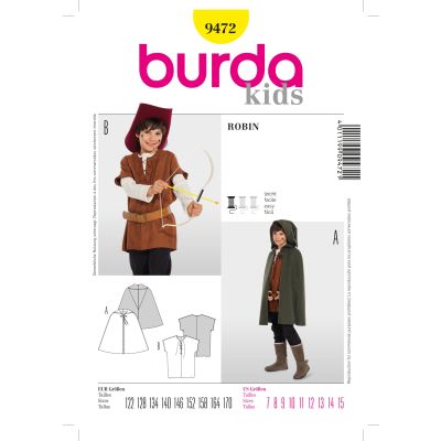 Patron Burda 9472 Robin des bois