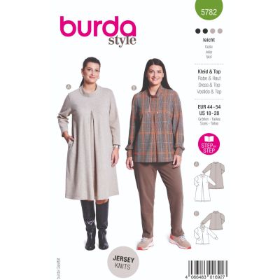 Patron Burda 5782 Robe et pull-over