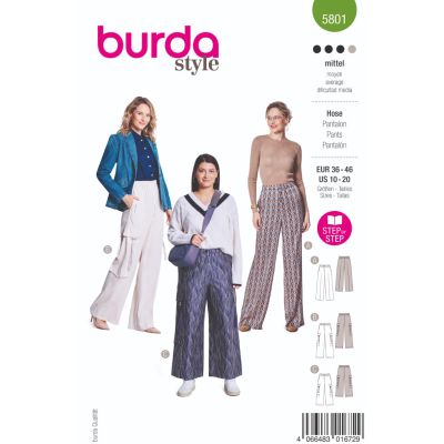 Patron Burda 5801 Pantalon