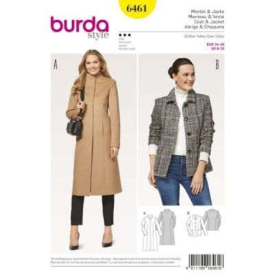 Patron Burda 6461 Manteau &amp; Veste