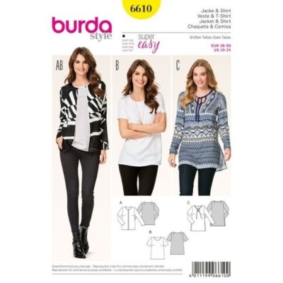 Patron Burda 6610 Veste &amp; T-shirt