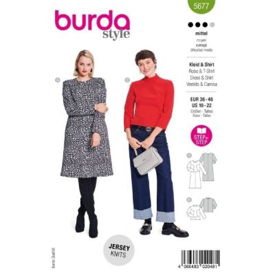 Patron Burda 5677 Robe &amp; T-Shirt