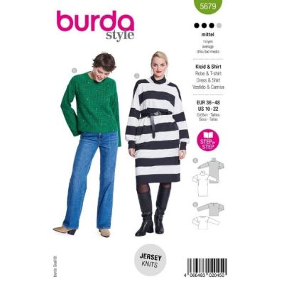 Patron Burda 5679 Robe &amp; T-Shirt