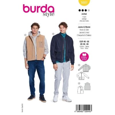 Patron Burda 5681 Veste &amp; Gilet