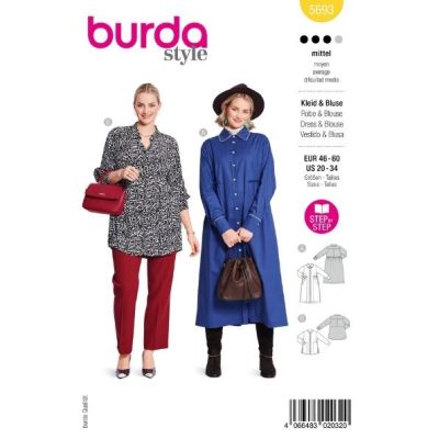 Patron Burda 5693 Robe &amp; Blouse