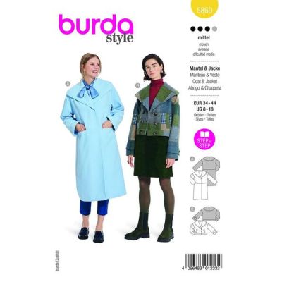 Patron Burda 5860 Manteau &amp; Veste