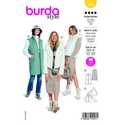 Patron Burda 5869 Gilet &amp; Veste