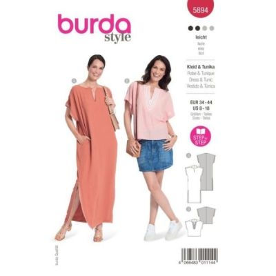 Patron Burda 5894 Robe &amp; Tunique