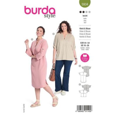 Patron Burda 5934 Robe &amp; Blouse