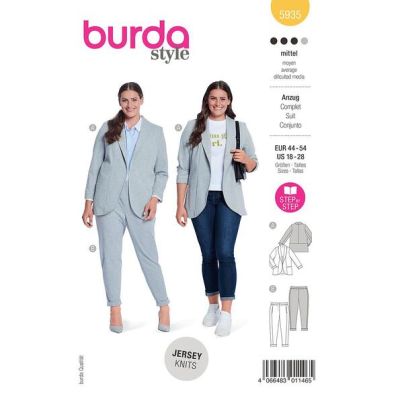 Patron Burda 5935 Tailleur Jogger Décontracté