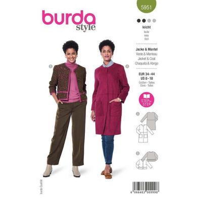 Patron Burda 5951 Veste &amp; Manteau