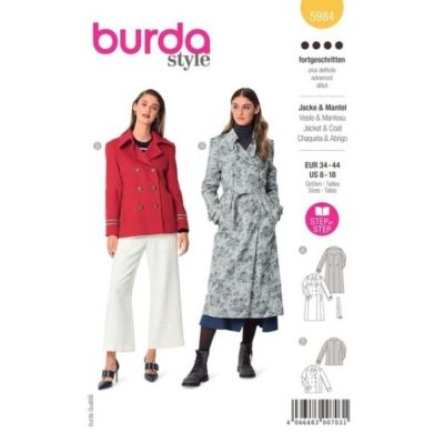 Patron Burda 5948 Veste &amp; Manteau