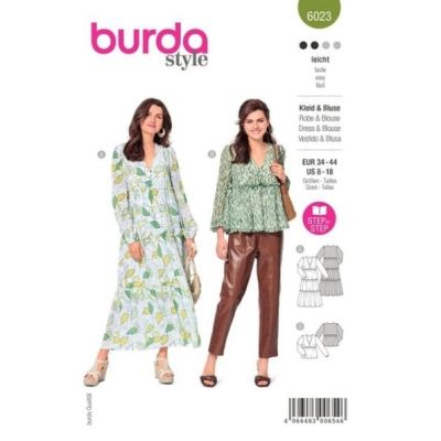 Patron Burda 6023 Robe &amp; Blouse