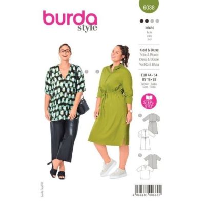 Patron Burda 6038 Robe &amp; Blouse