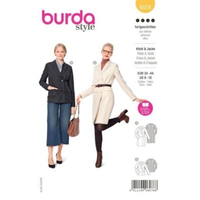 Patron Burda 6078 Robe &amp; Veste
