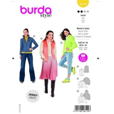 Patron Burda 6114 Gilet &amp; Veste