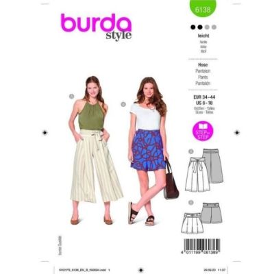 Patron Burda 6138 Pantalon