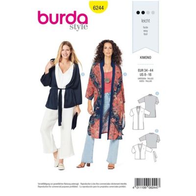 Patron Burda 6244 Kimono