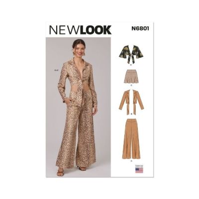 Patron New Look 6801 Hauts, shorts &amp; pantalons