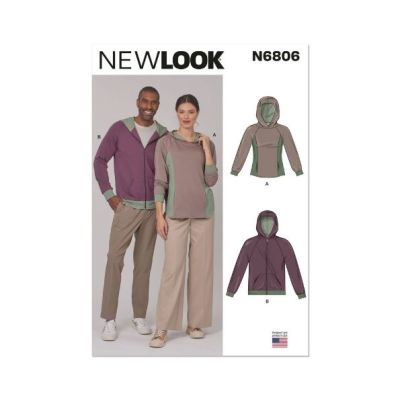 Patron New Look 6806 Sweats à capuche
