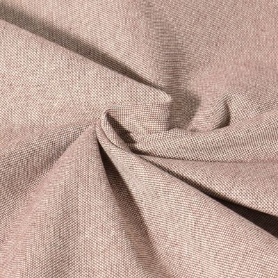 Tissu Toile de Coton aspect Lin Aubiane uni Marron - Par 10 cm