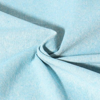 Tissu Toile de Coton aspect Lin Aubiane uni Bleu ciel - Par 10 cm