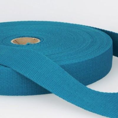Sangle Coton uni Bleu canard - 3 Largeurs