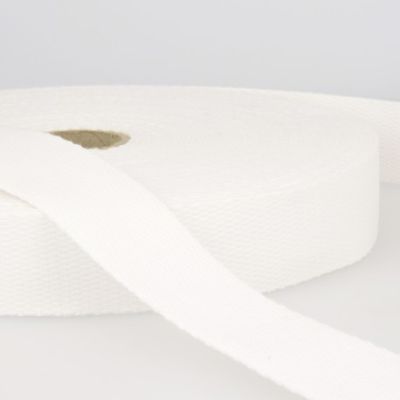Sangle Coton uni Blanc - 3 Largeurs
