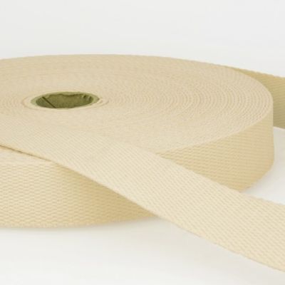 Sangle Coton uni Ecru - 3 Largeurs