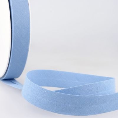 Biais replié tout textile 27 mm Bleu ciel x1m